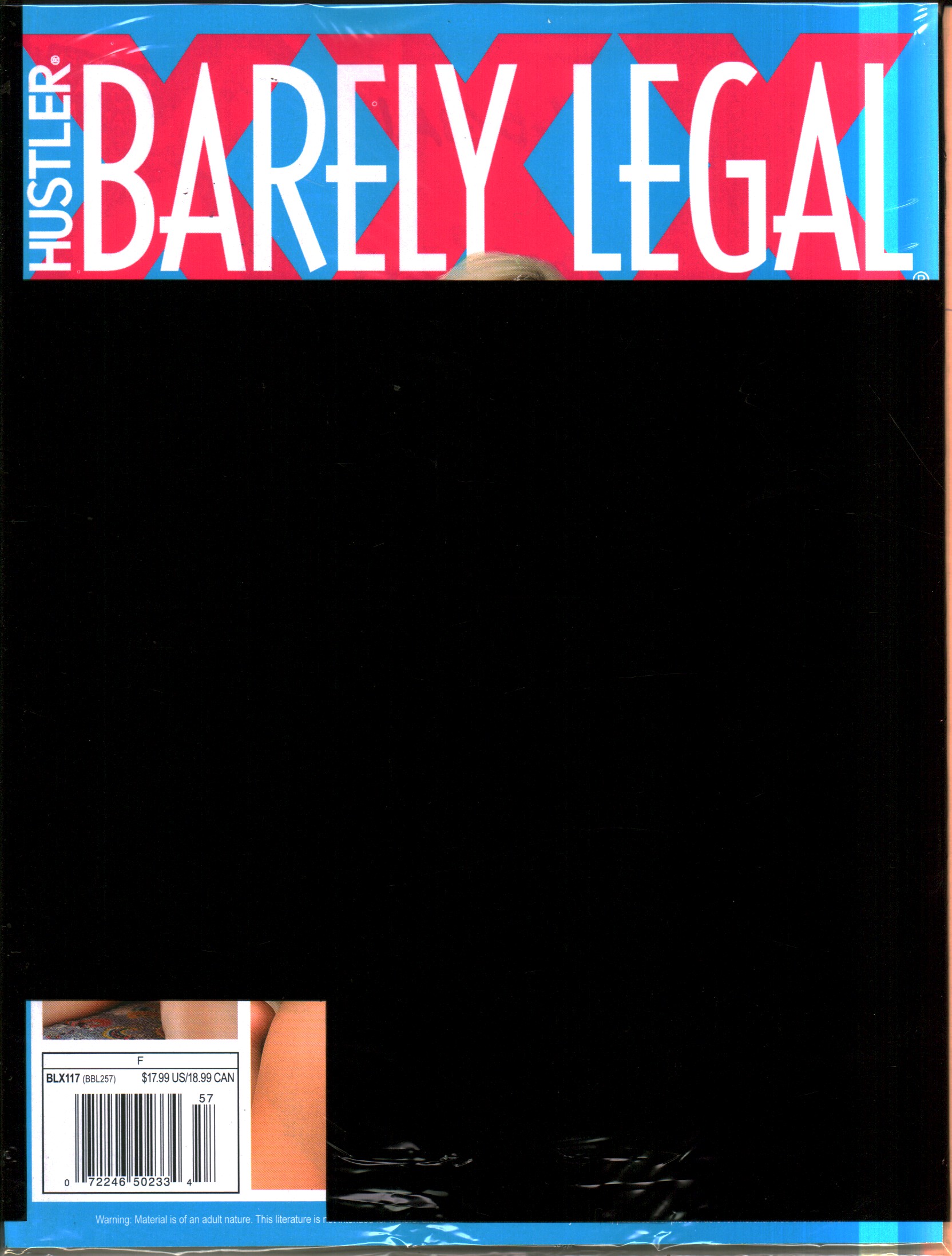 Hustler Barely Legal 5723 Revista Importada Americana – B And White