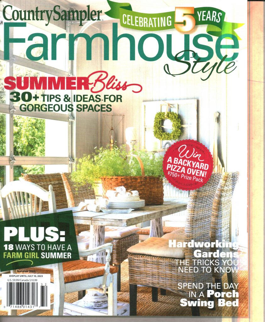 Country Sampler Farmhouse (Spr23) Revista Importada Americana B and White